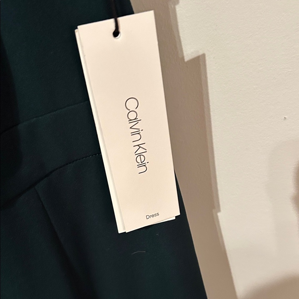 Calvin Klein Dark Green Halter Maxi Dress - Picture 3 of 6